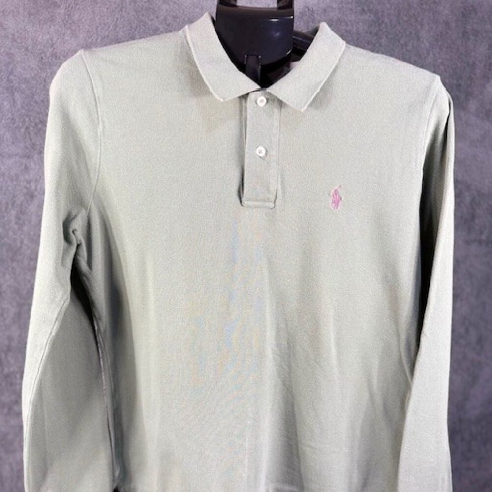 Ralph Lauren The Skinny Polo Shirt X-Large Green Long Sleeve Preppy Casual